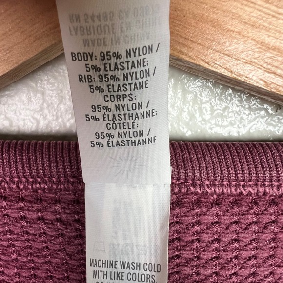 OFFLINE by Aerie Waffle Knit Cropped Henley Long Sleeve Thumbhole Top Size XS - Picture 4 of 7